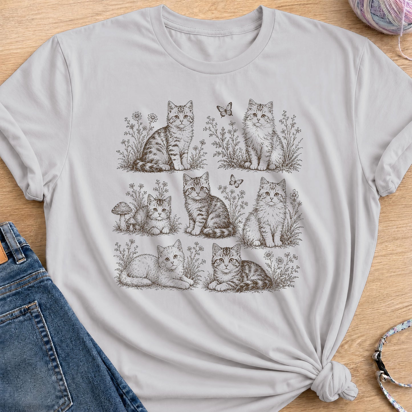 Vintage Garden T-Shirt — Ice Grey