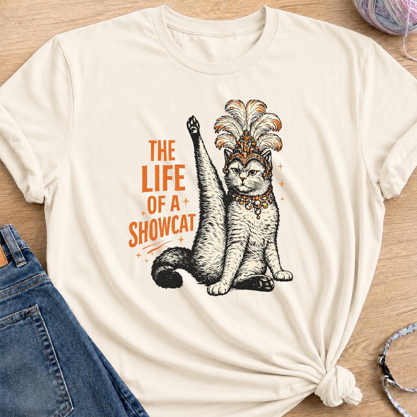 Showcat Life T-Shirt — Natural
