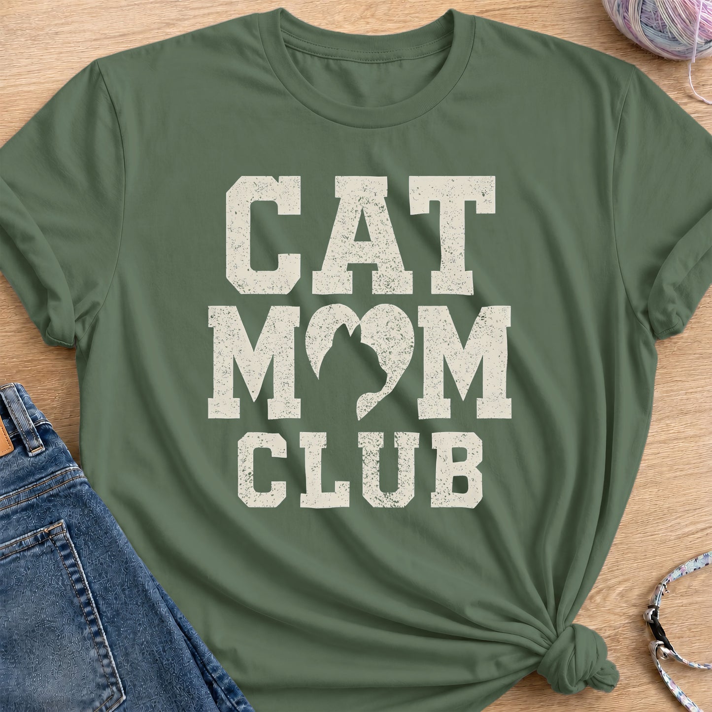 Mom Club T-Shirt — Military Green