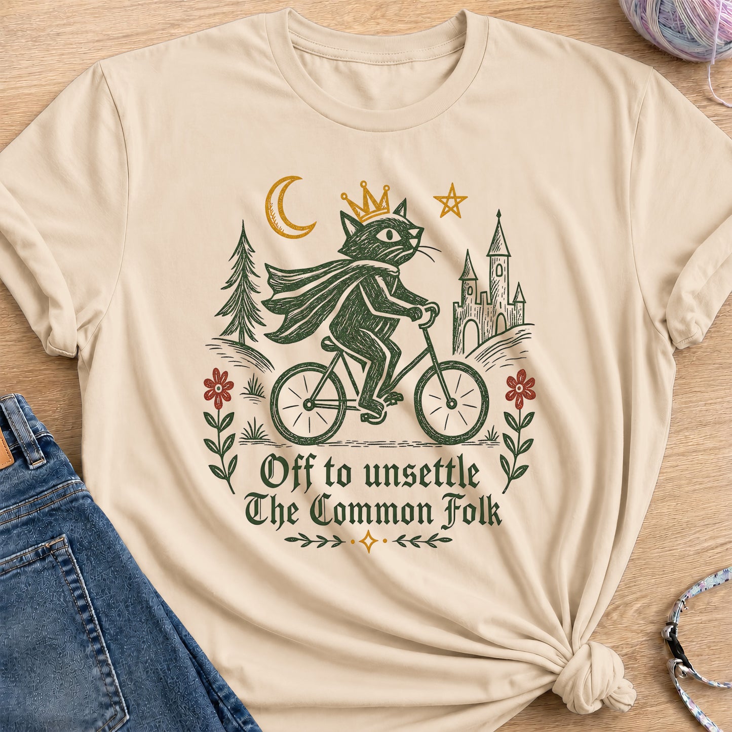 Medieval Rider T-Shirt — Sand