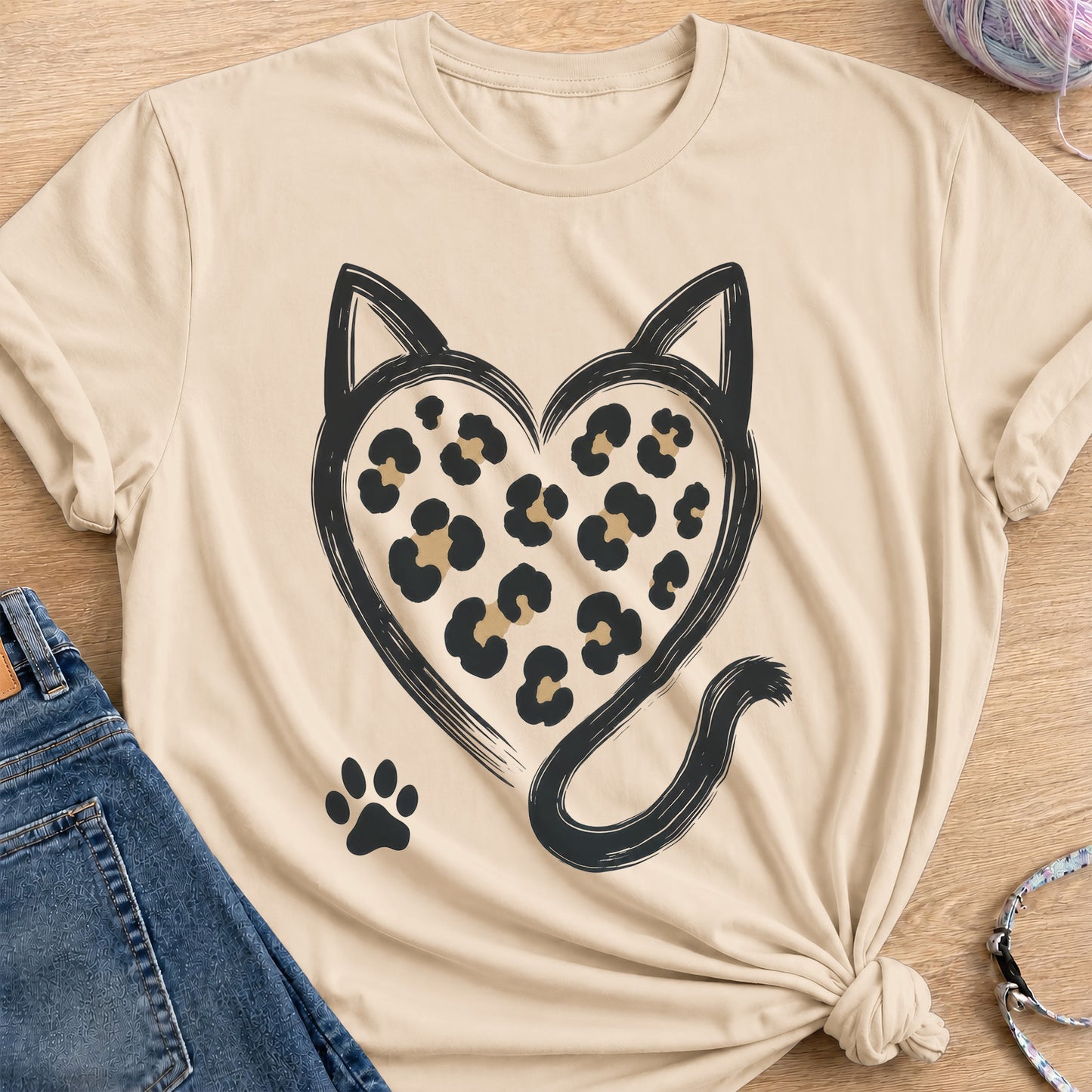 Leopard T-Shirt — Sand