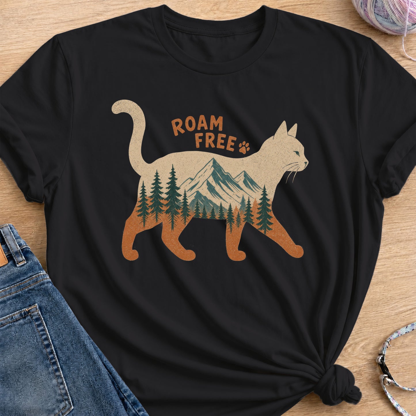 Roam Free T-Shirt — Black
