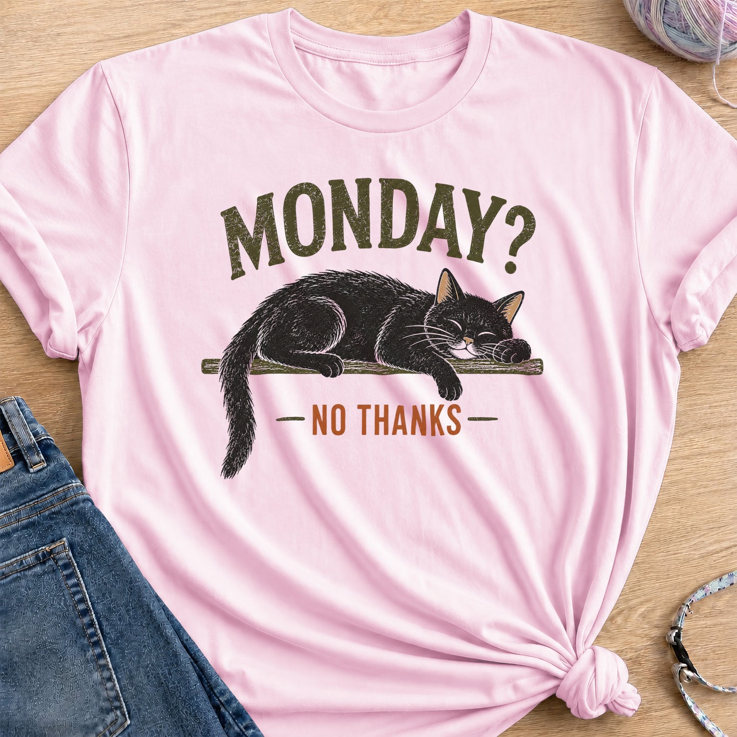 Monday Energy T-Shirt — Light Pink