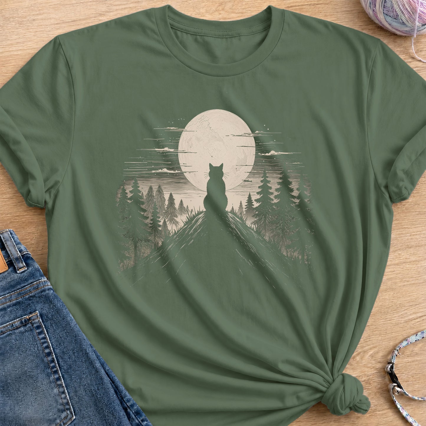 Stillness T-Shirt — Military Green