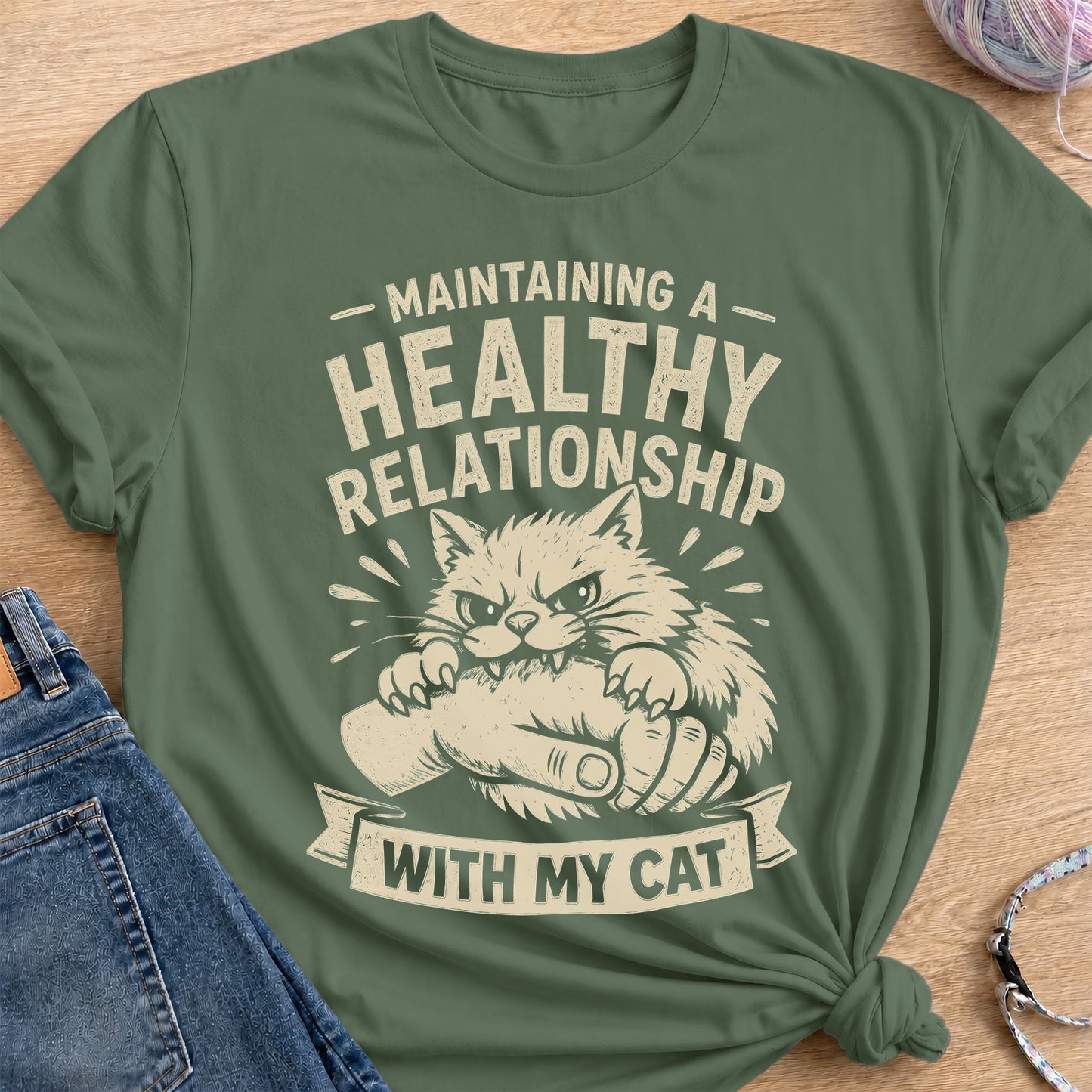 Healthy Relationship T-Shirt — Military Green