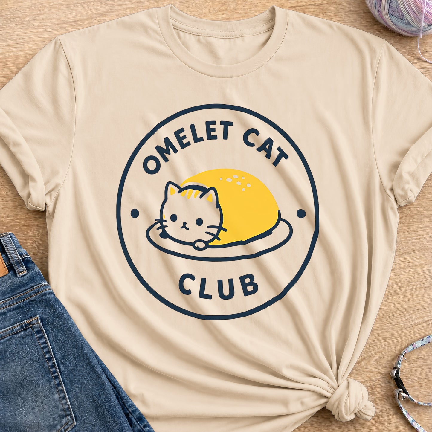 Omelet Club T-Shirt — Sand
