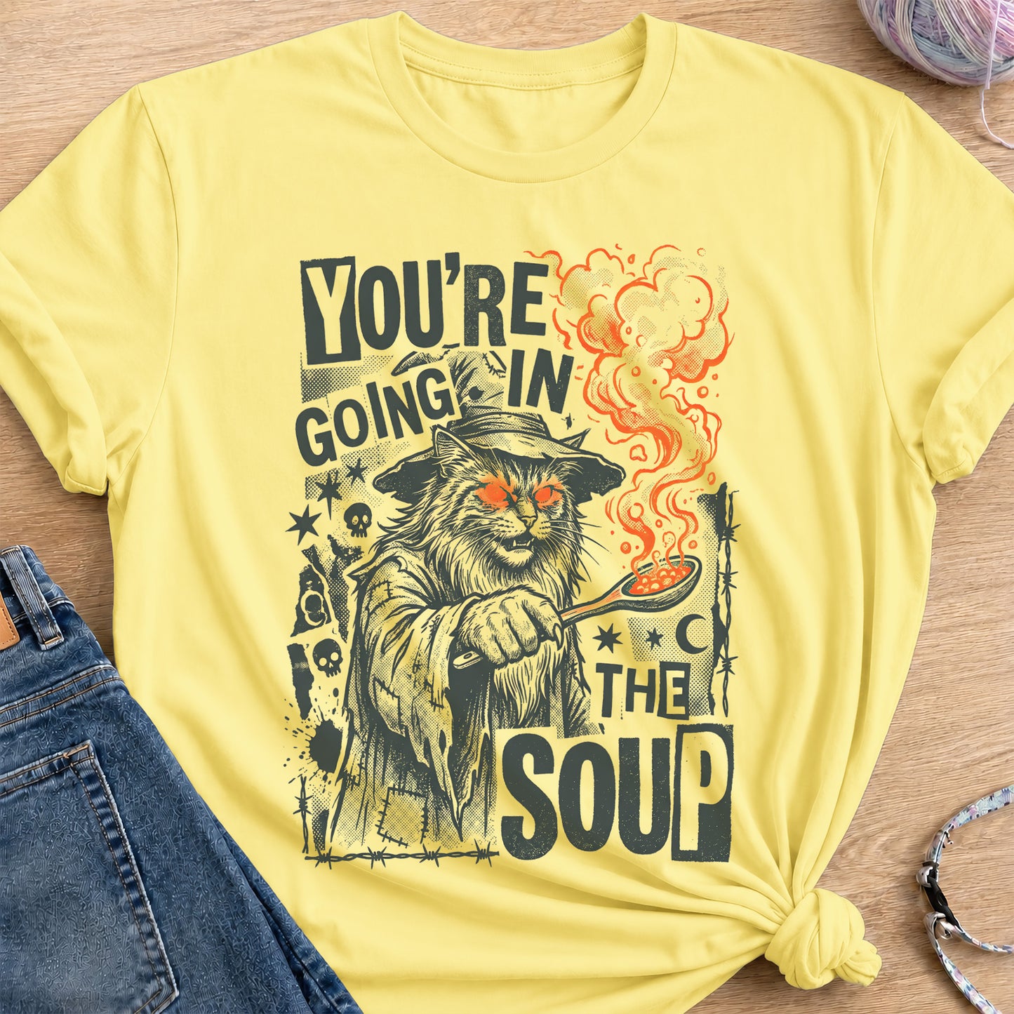 Soup Ingredients T-shirt — Cornsilk