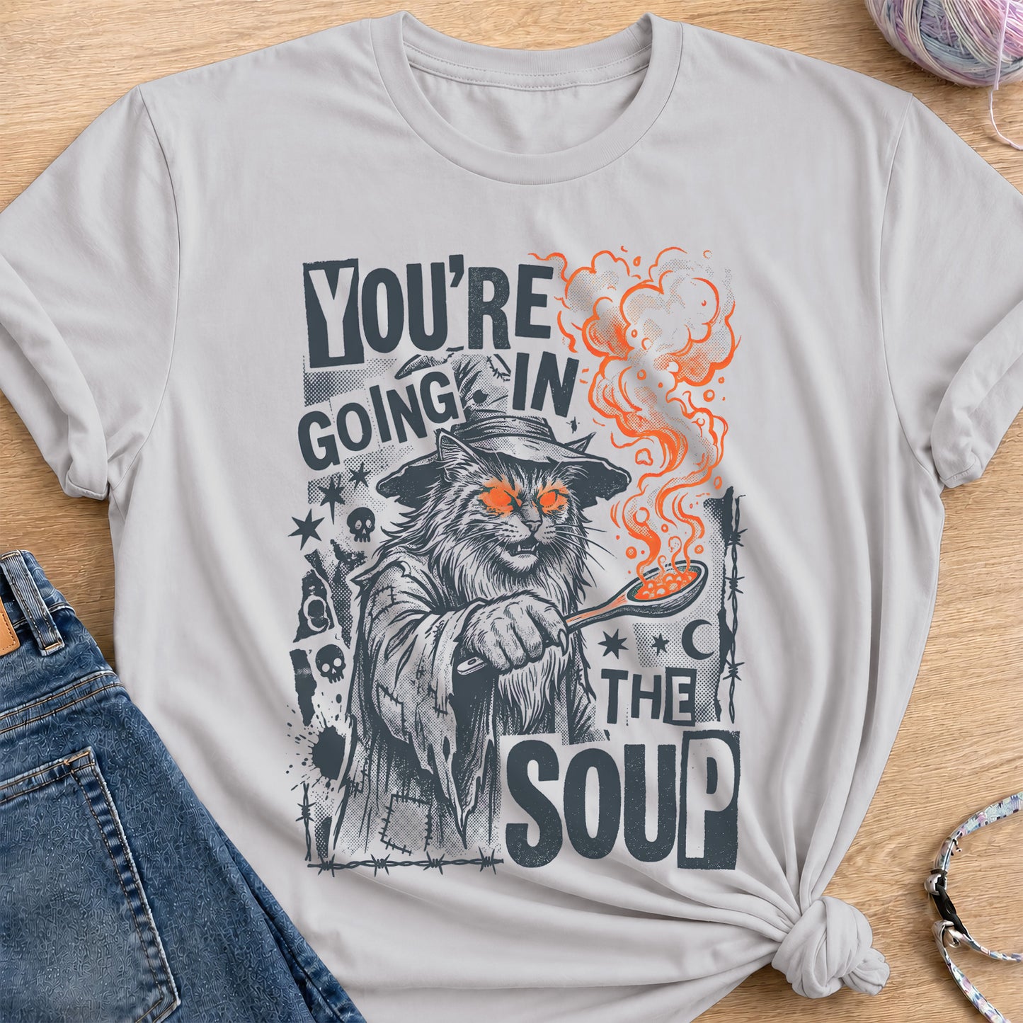 Soup Ingredients T-shirt — Ice Grey