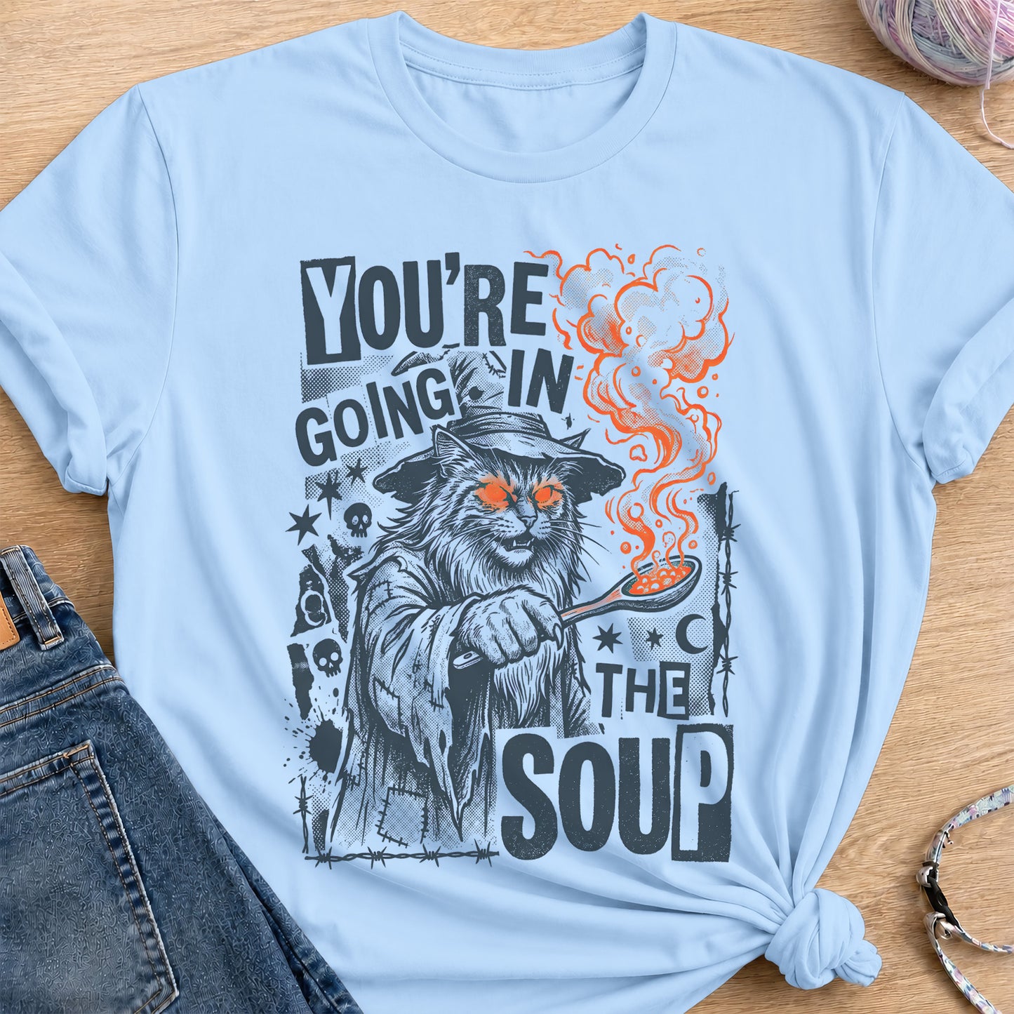 Soup Ingredients T-shirt — Light Blue