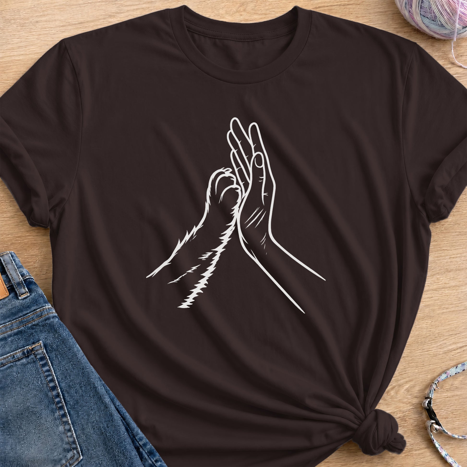 High Five T-Shirt — Dark Chocolate