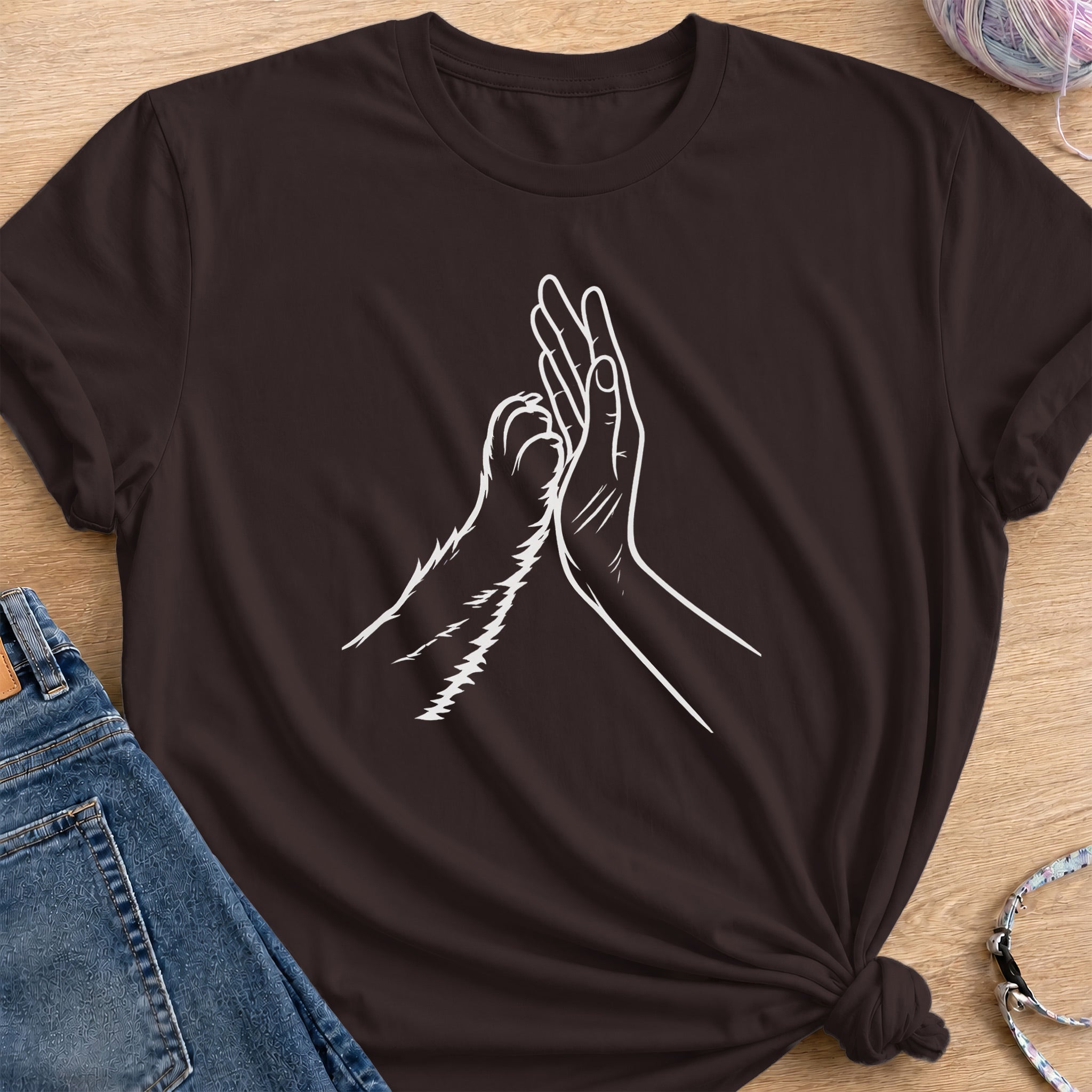 High Five T-Shirt — Dark Chocolate