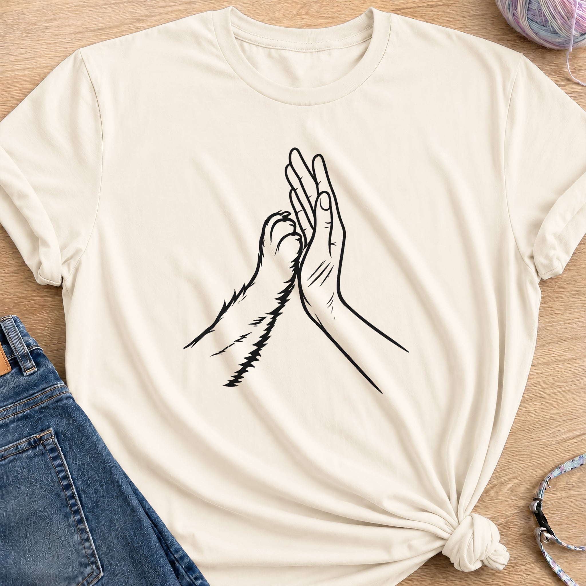 High Five T-Shirt — Natural