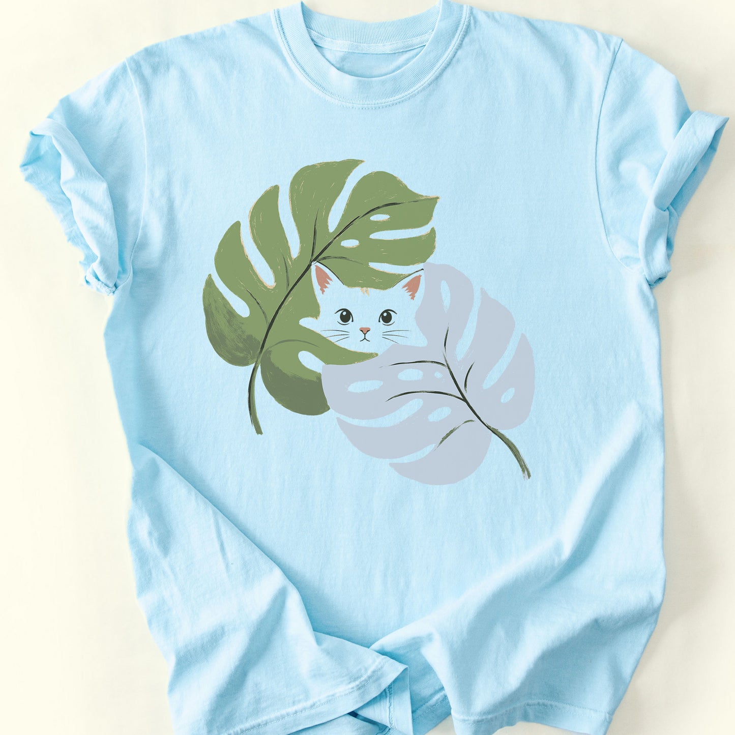 Monstera T-Shirt — Chambray