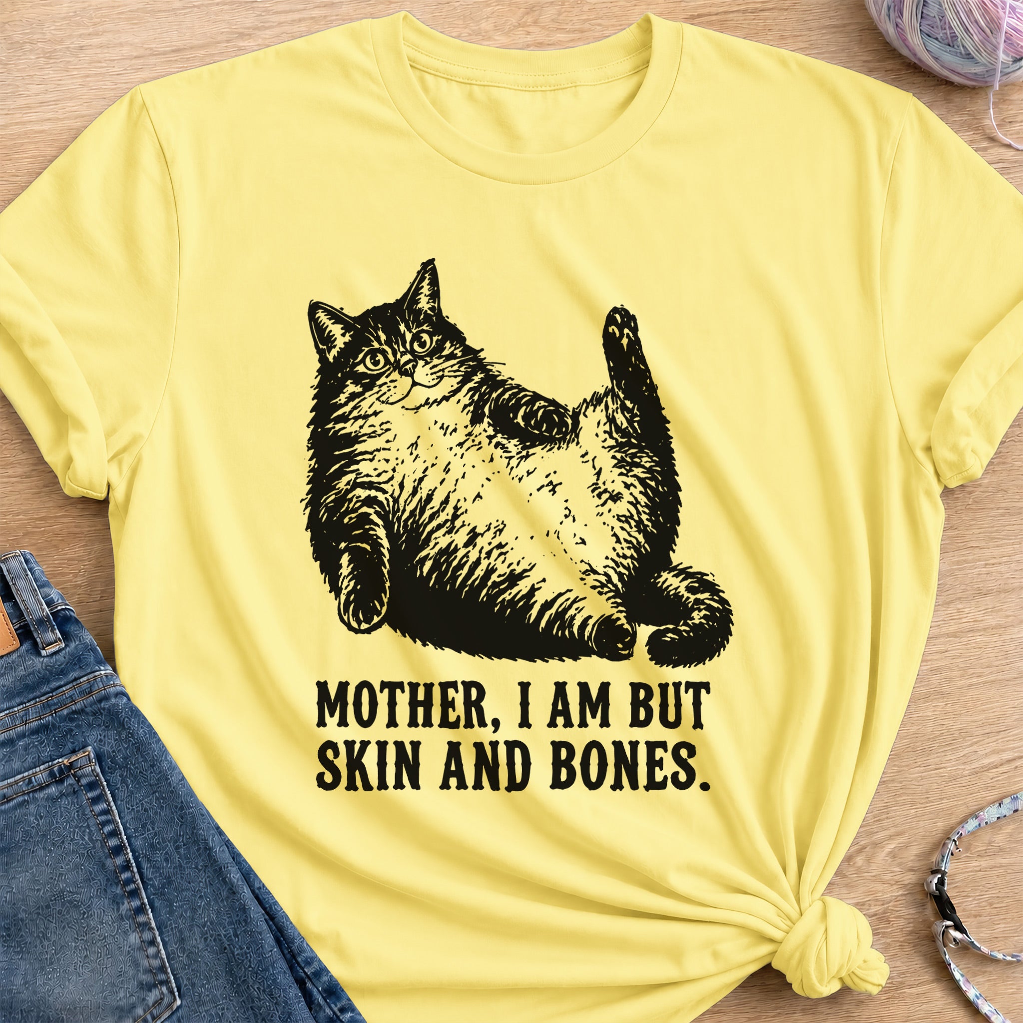 Skin and Bones T-shirt — Cornsilk