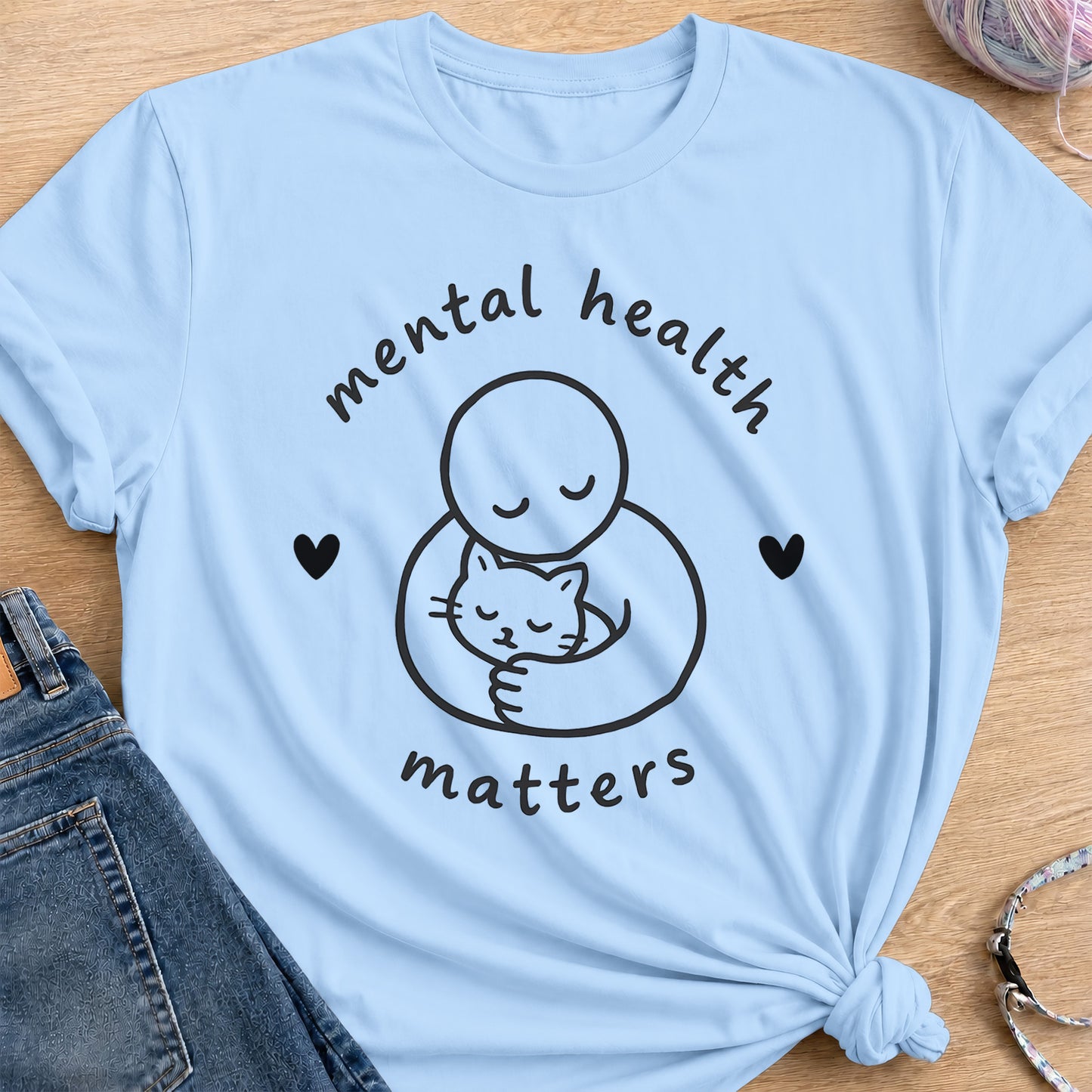Mental Health T-Shirt — Light Blue