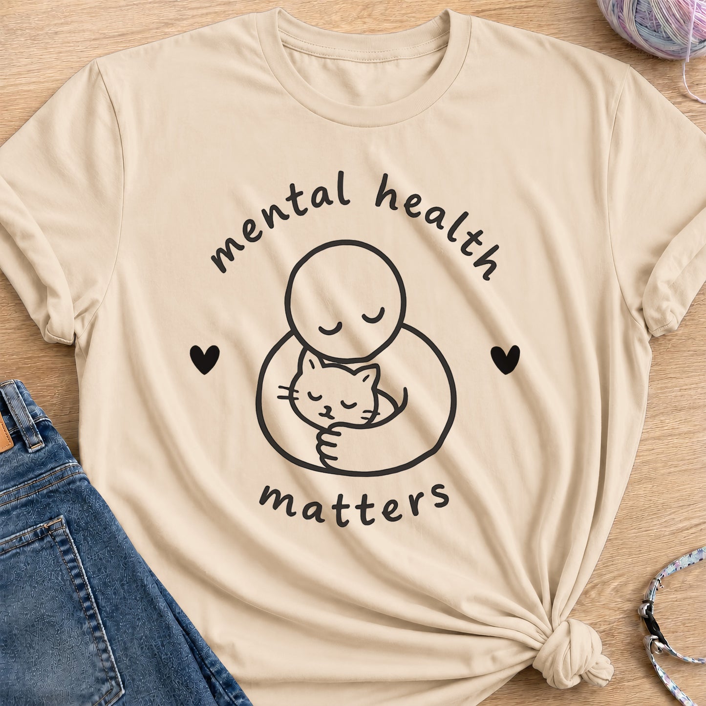 Mental Health T-Shirt — Sand