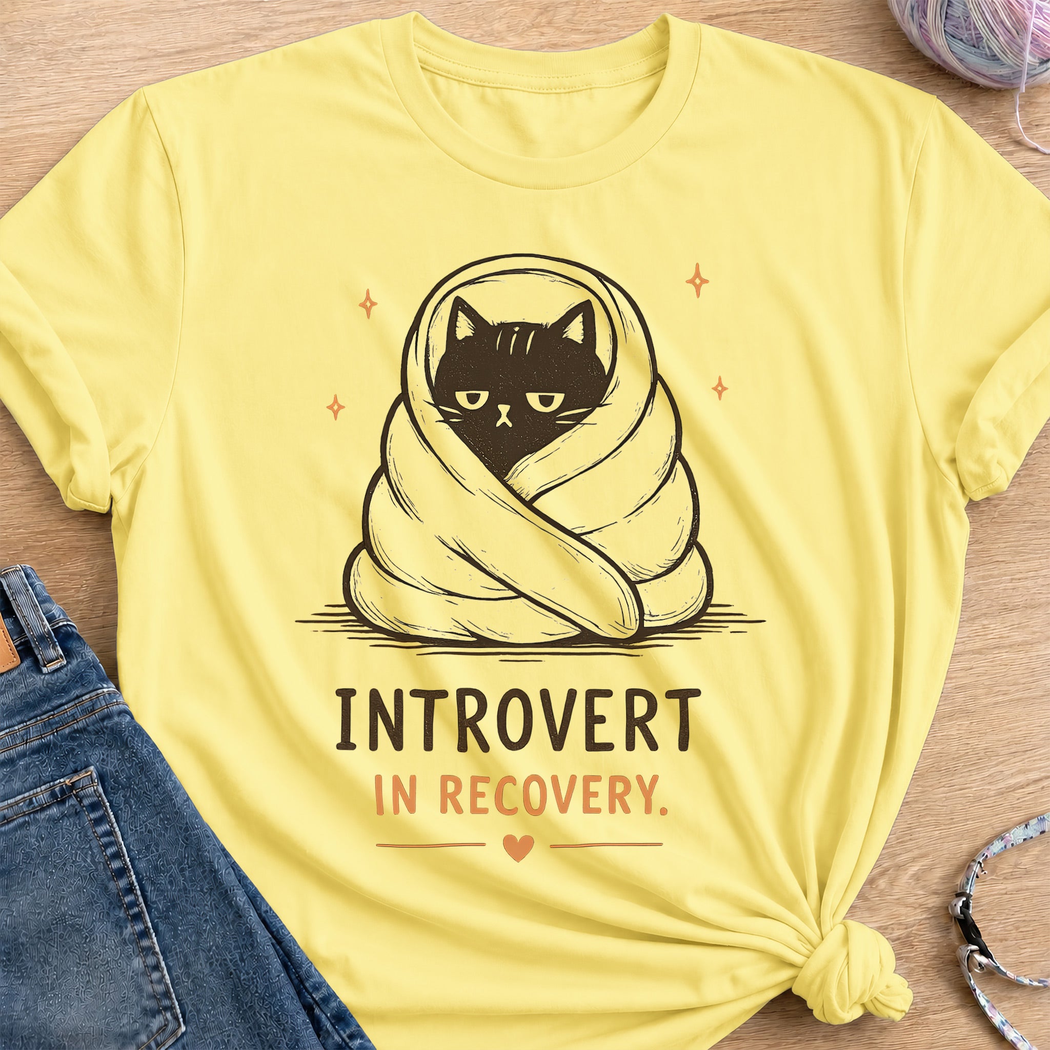 Introvert T-Shirt — Cornsilk
