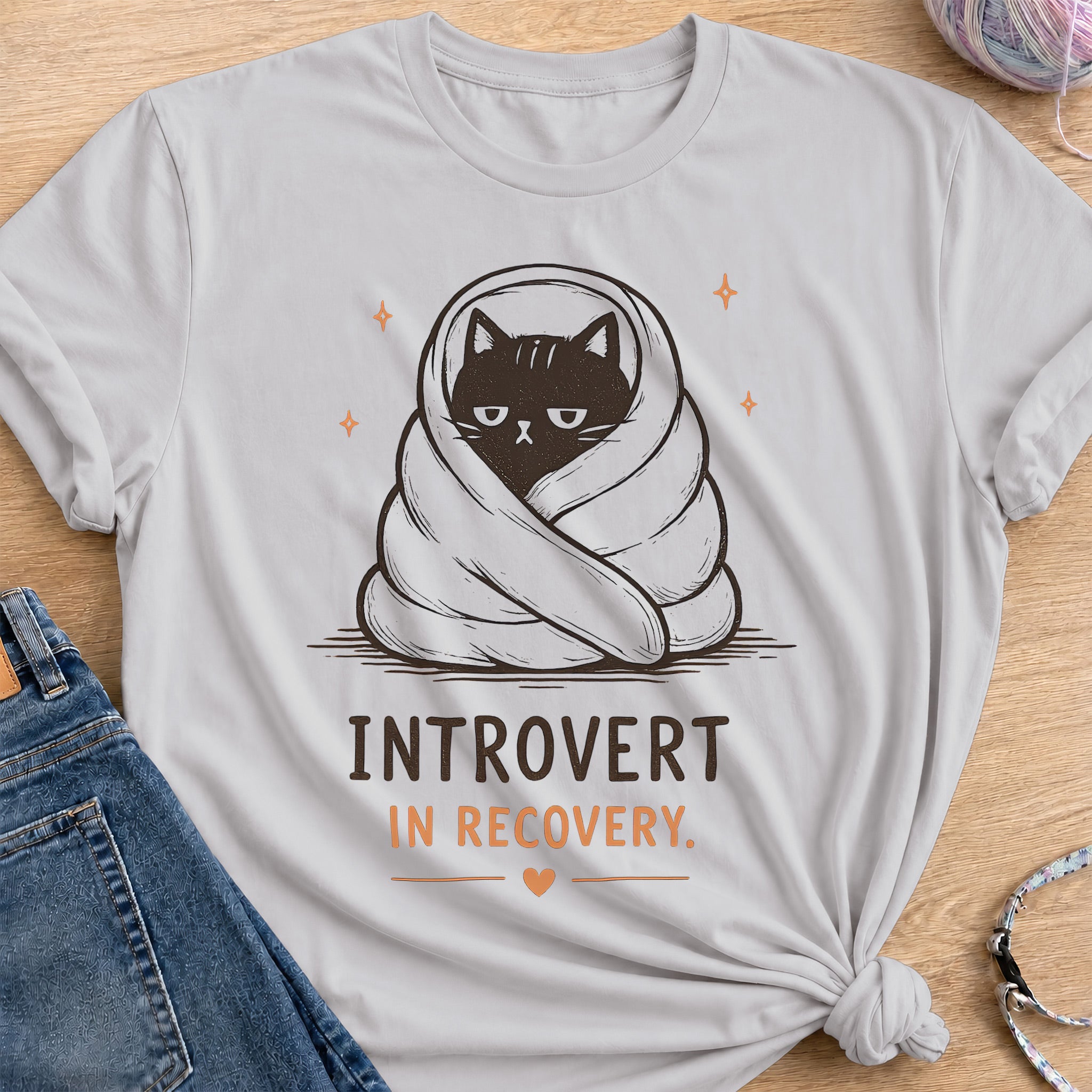 Introvert T-Shirt — Ice Grey