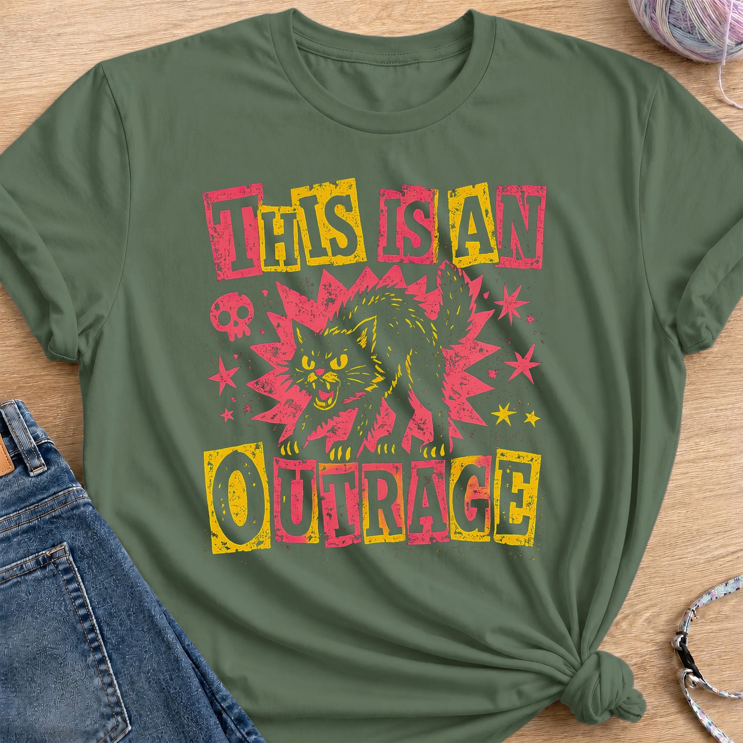 Outrage T-Shirt — Military Green