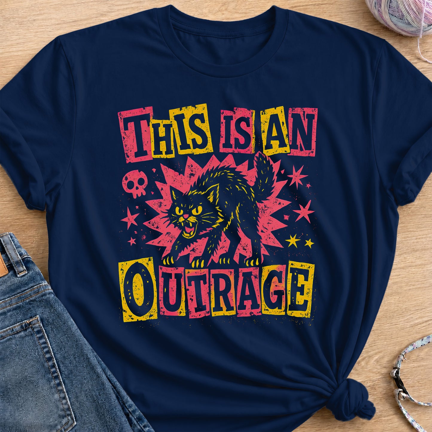 Outrage T-Shirt — Navy