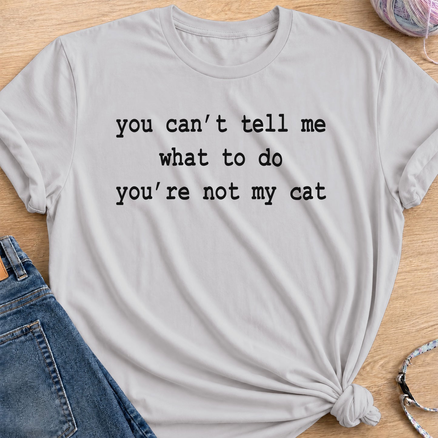 Not My Cat T-Shirt — Ice Grey