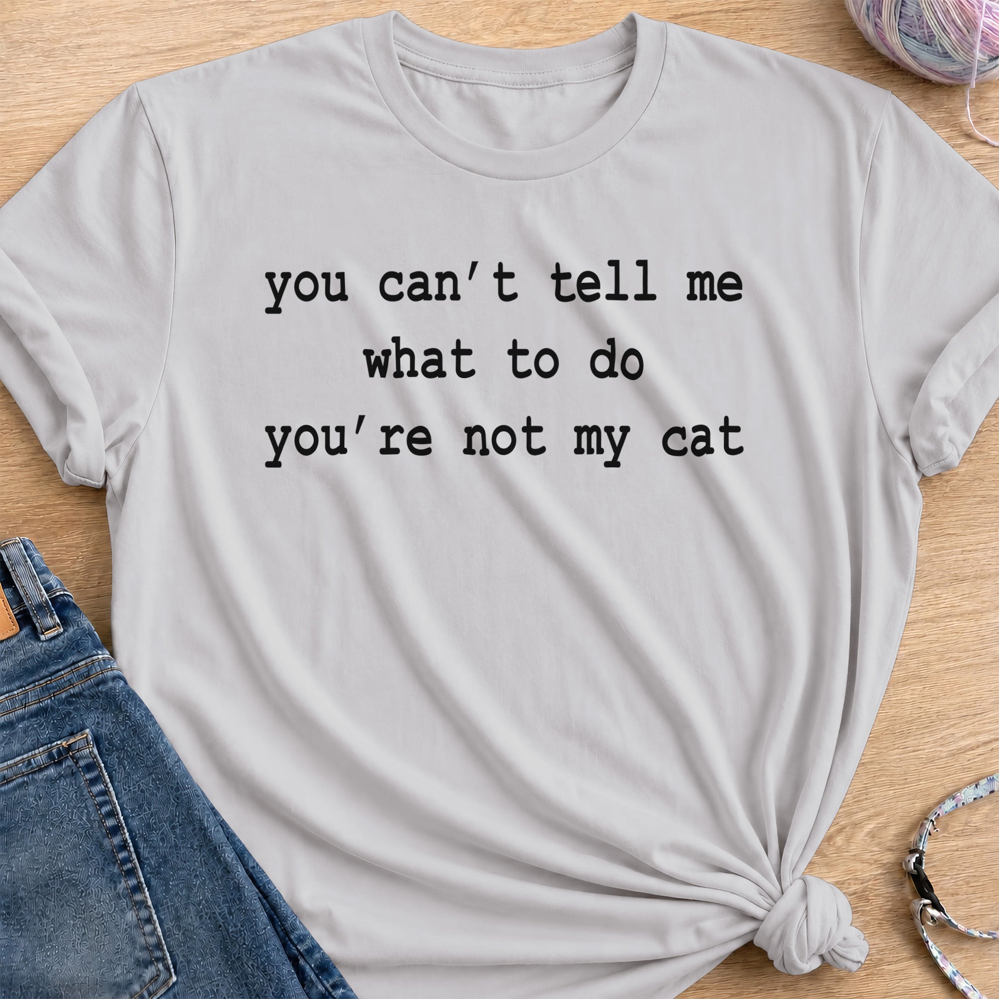 Not My Cat T-Shirt — Ice Grey