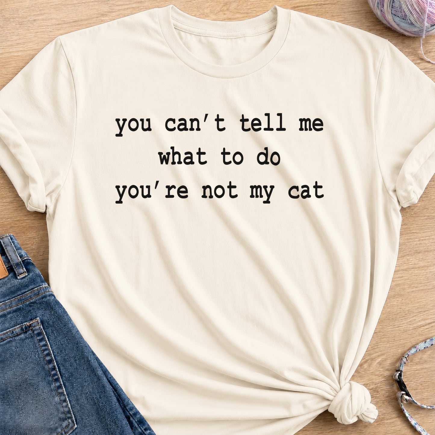 Not My Cat T-Shirt — Natural