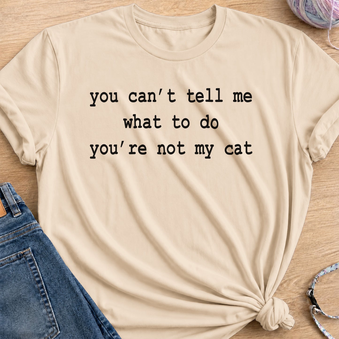 Not My Cat T-Shirt — Sand