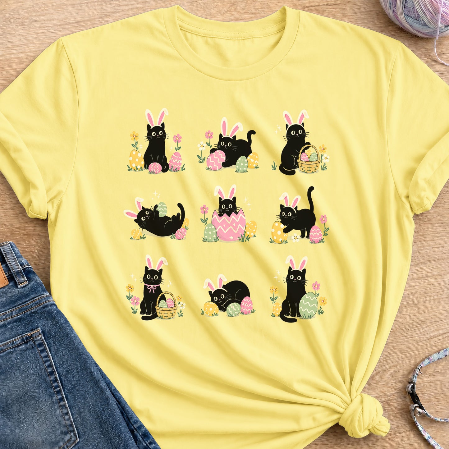 Easter Bunnies T-Shirt — Cornsilk