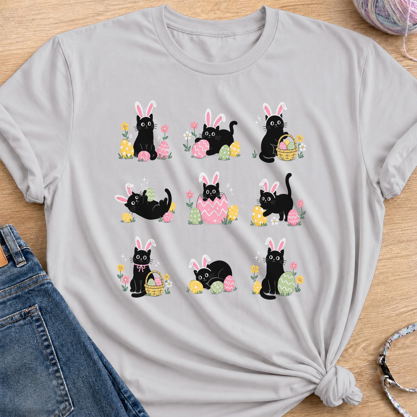 Easter Bunnies T-Shirt — Ice Grey