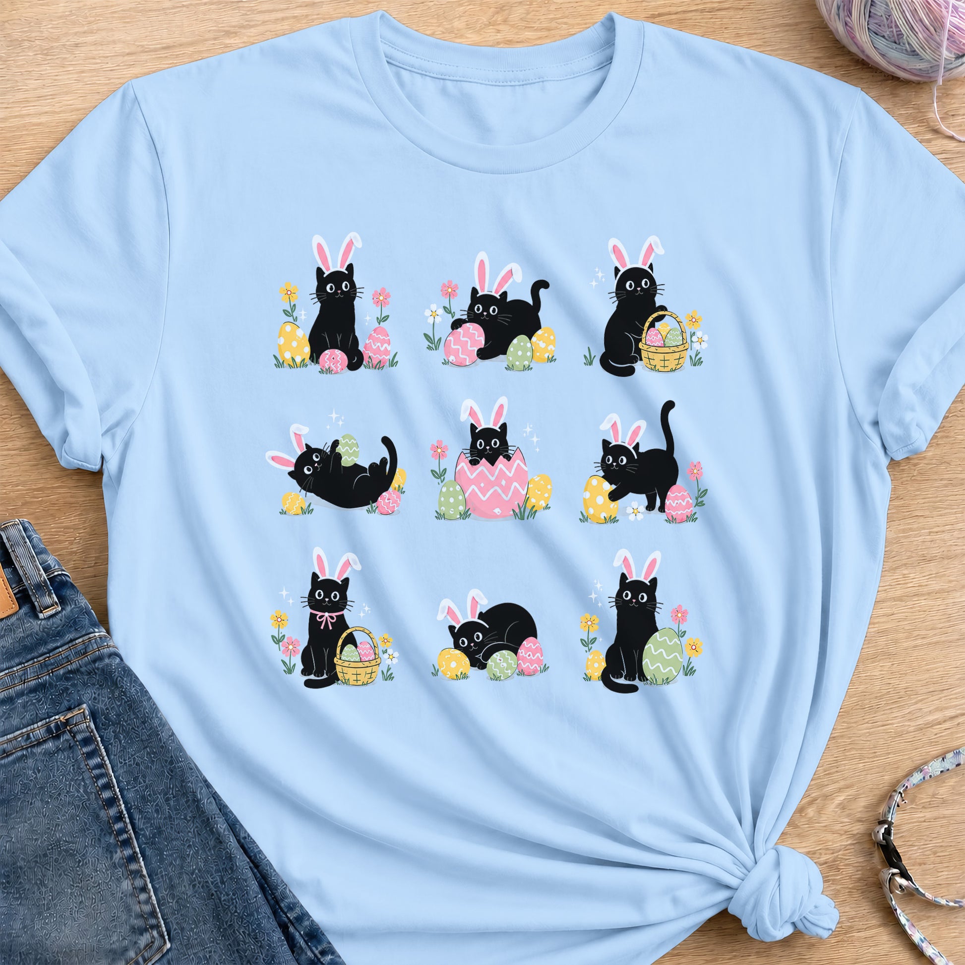 Easter Bunnies T-Shirt — Light Blue