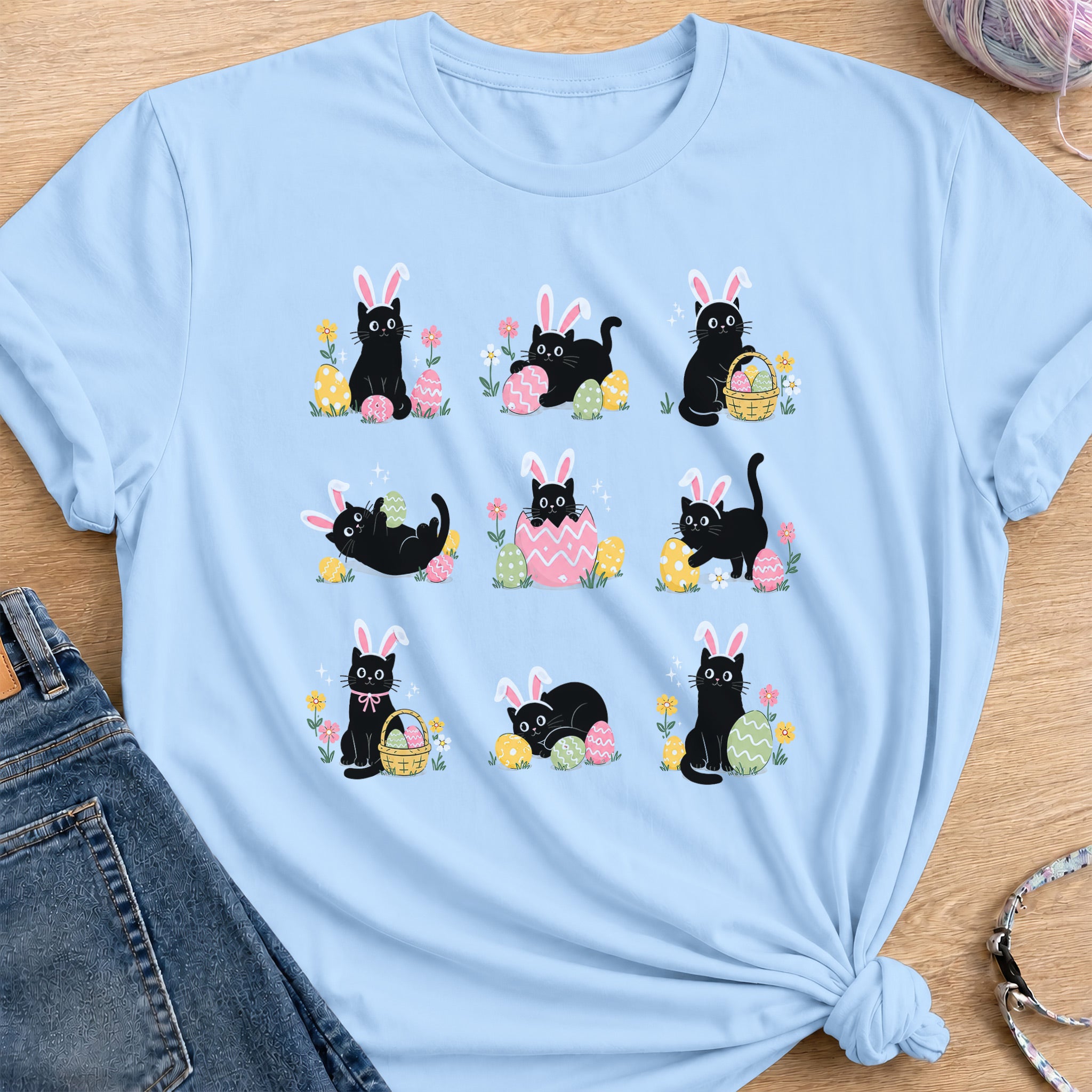 Easter Bunnies T-Shirt — Light Blue