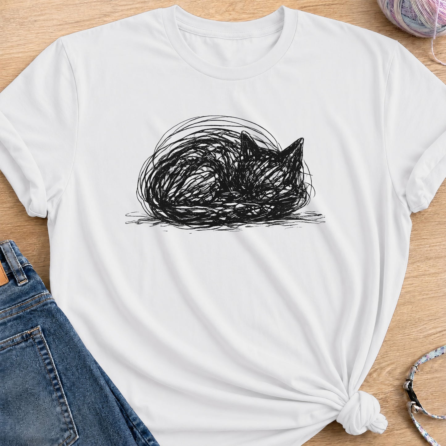 Cat Loaf T-Shirt — White