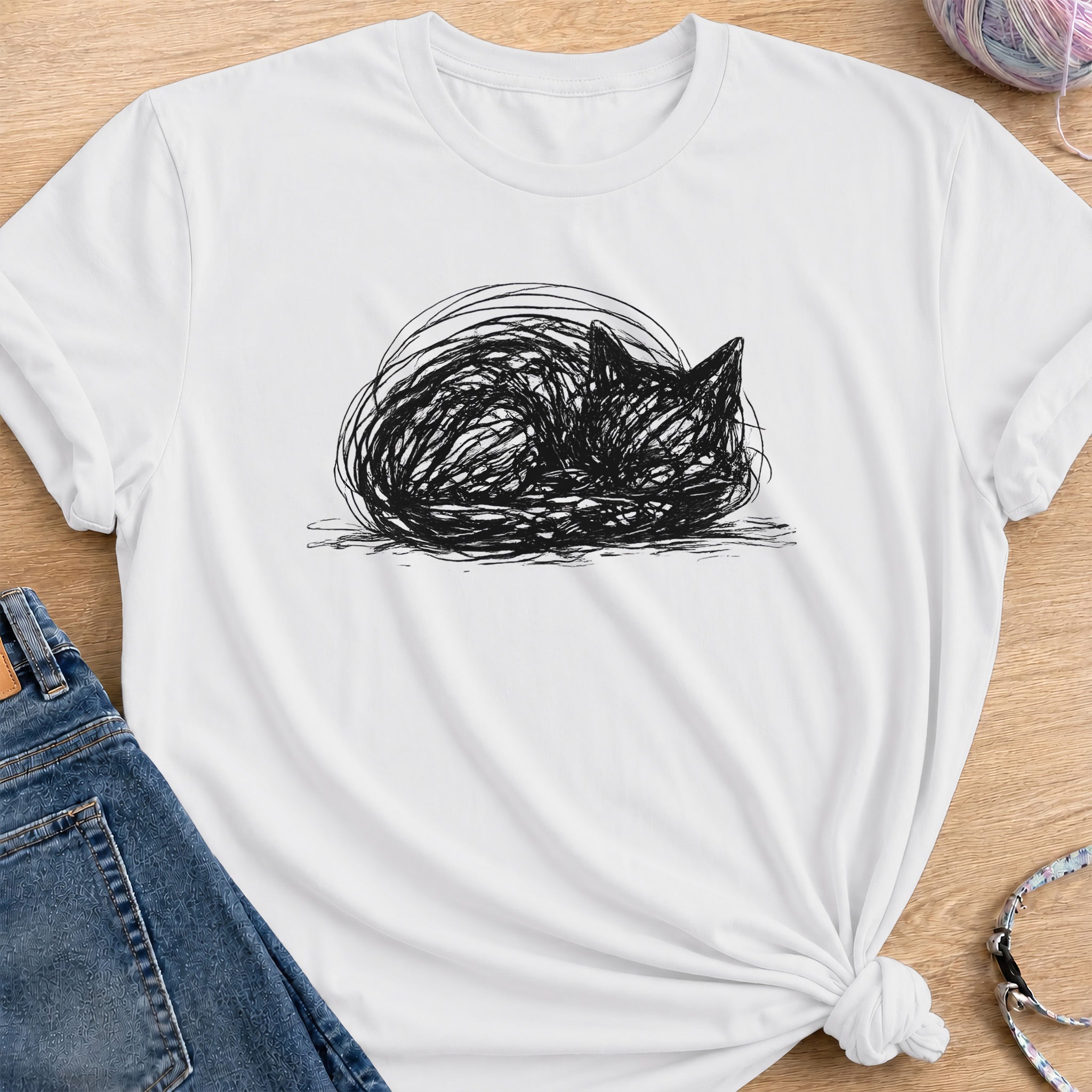 Cat Loaf T-Shirt — White