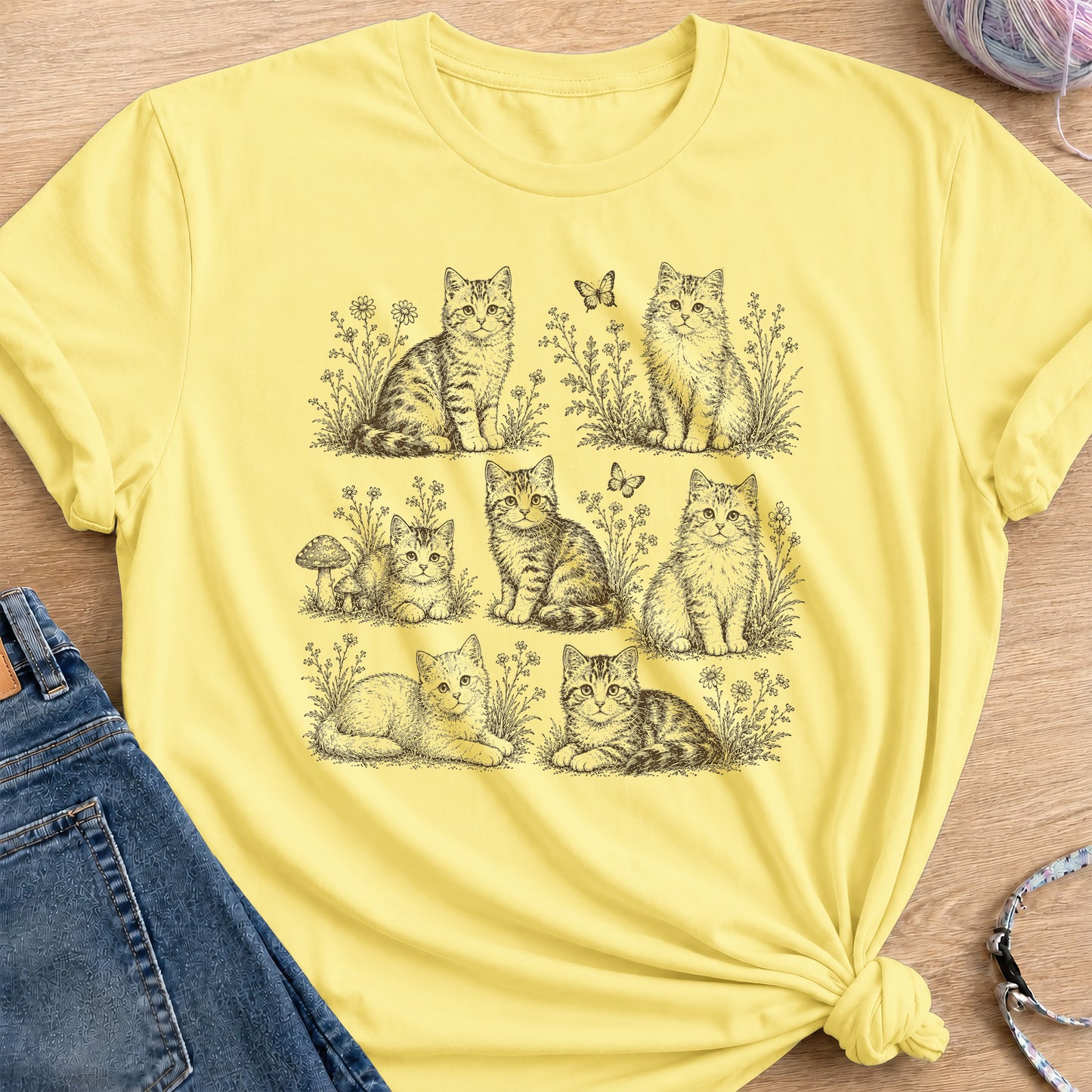 Vintage Garden T-Shirt — Cornsilk