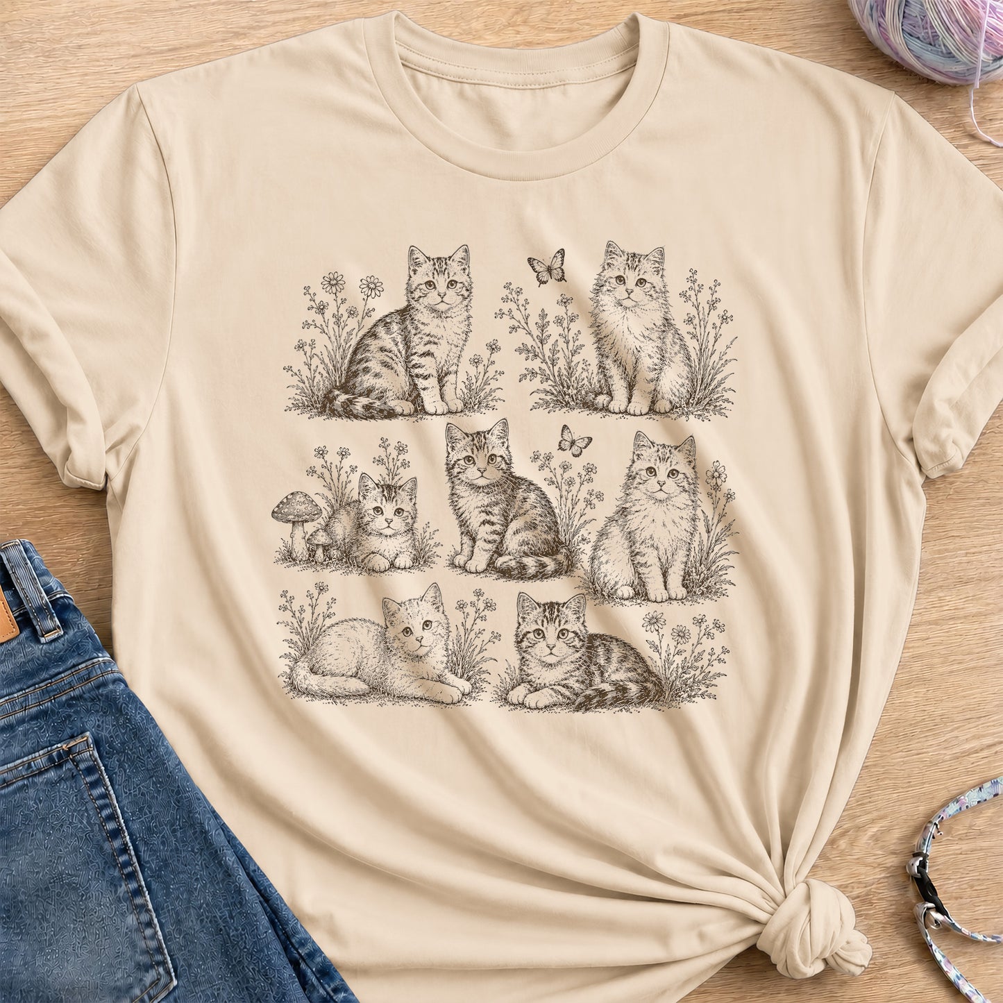 Vintage Garden T-Shirt — Sand
