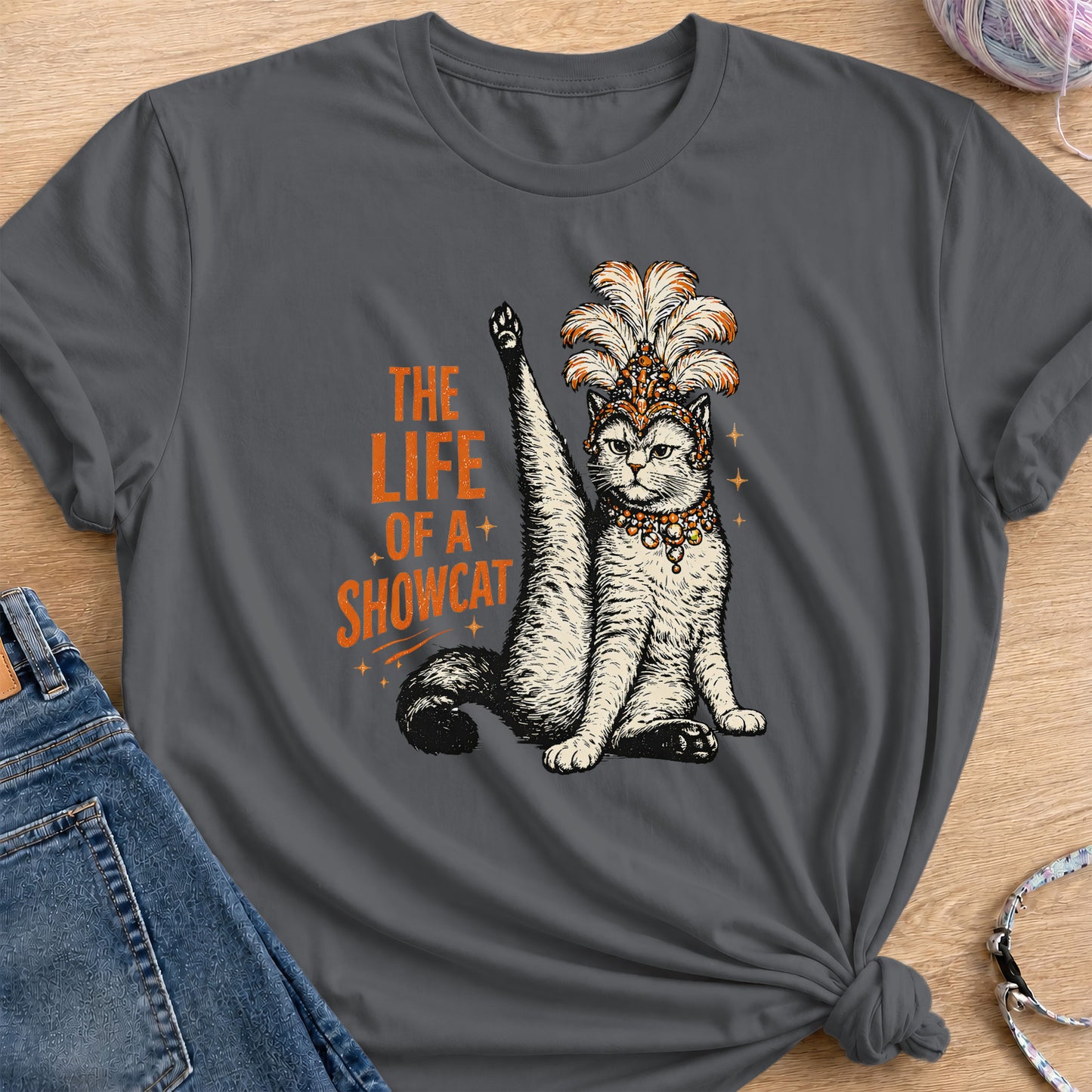 Showcat Life T-Shirt — Charcoal