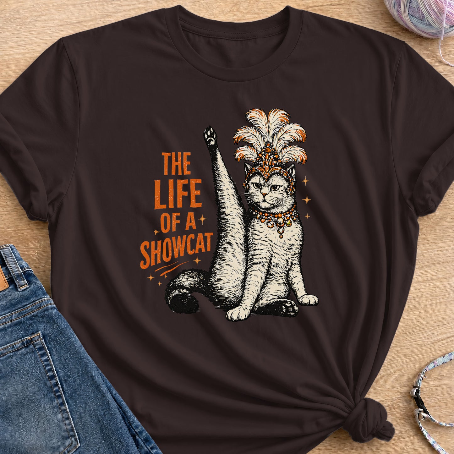 Showcat Life T-Shirt — Dark Chocolate