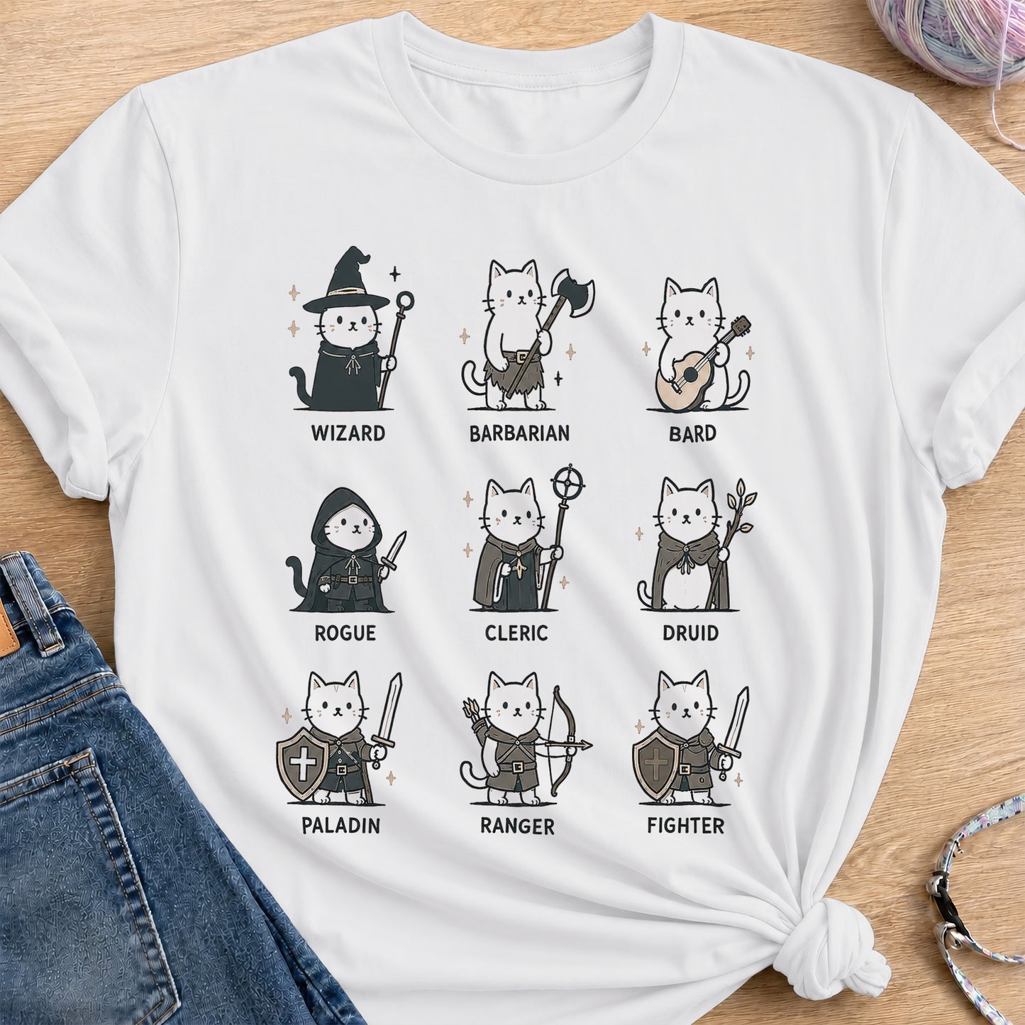 RPG Classes T-Shirt — White