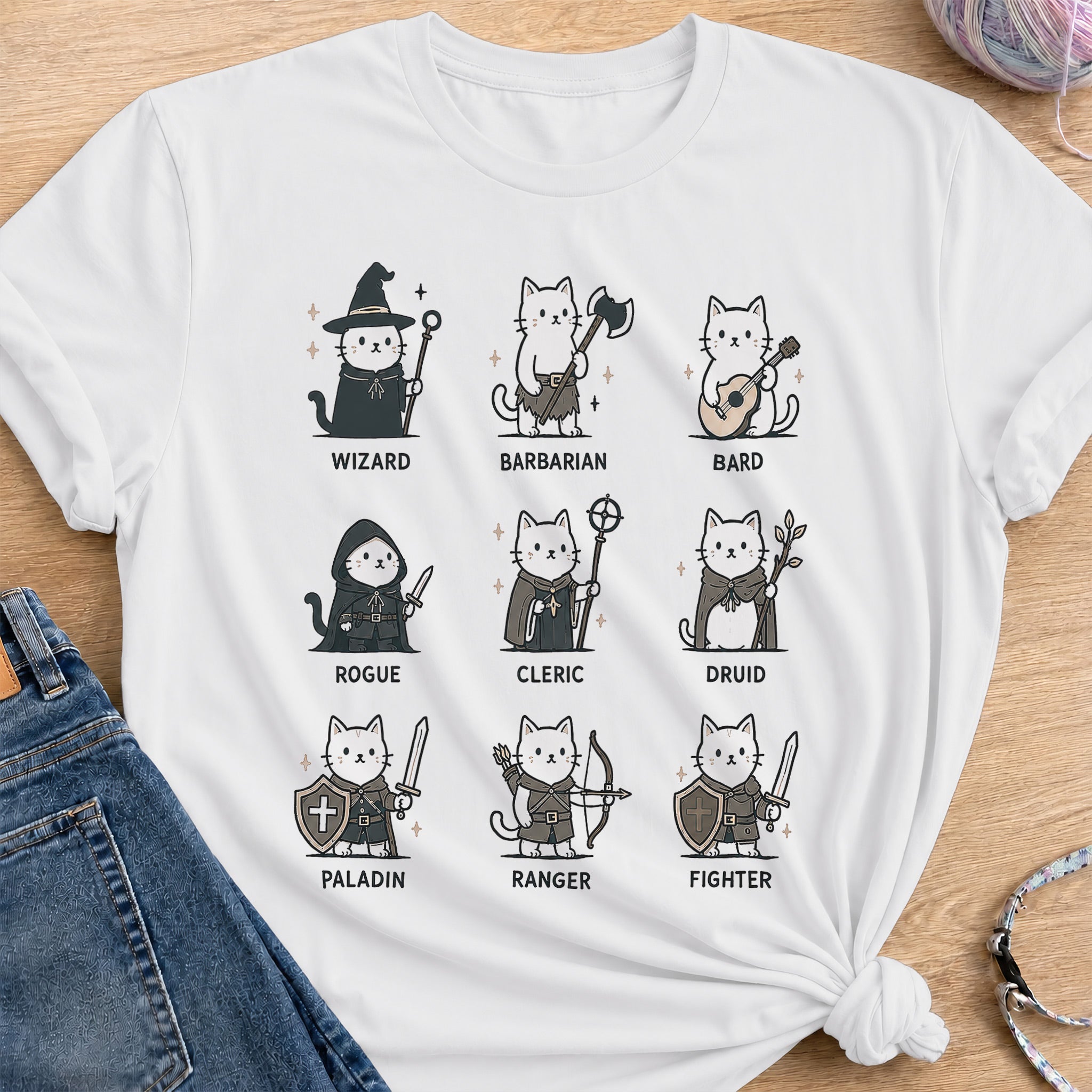 RPG Classes T-Shirt — White