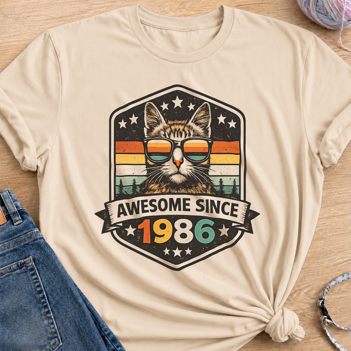 1986 T-Shirt — Sand