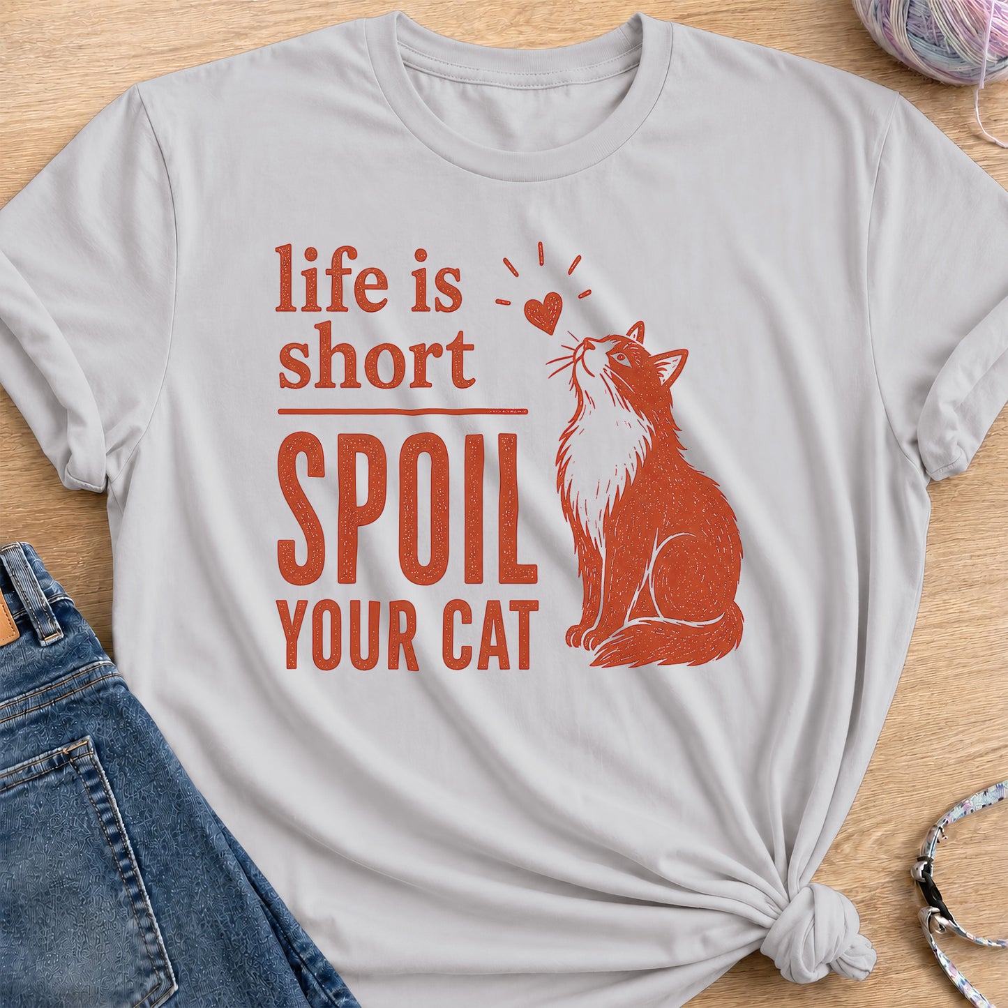 Life Is Short T-Shirt — Ice Grey