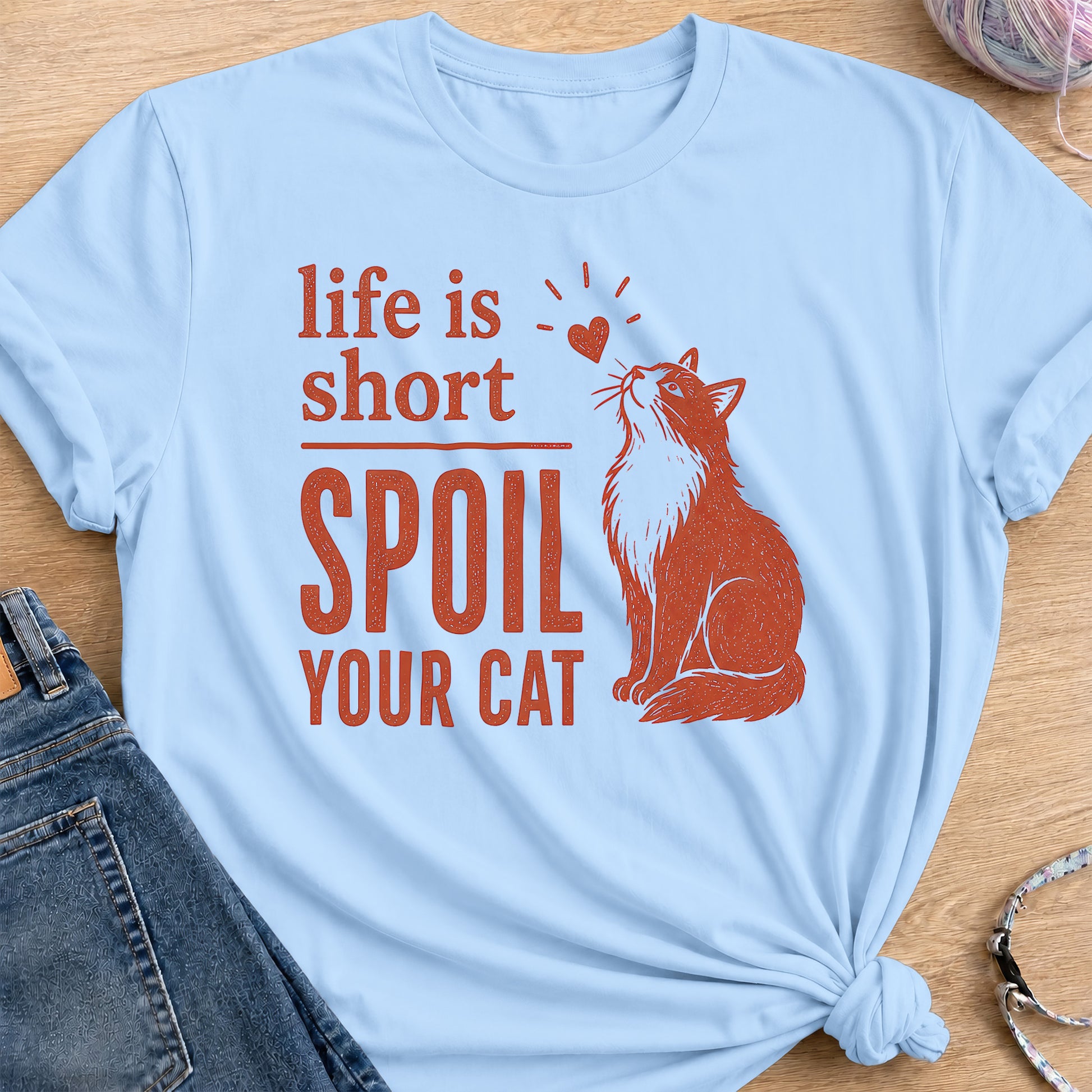Life Is Short T-Shirt — Light Blue
