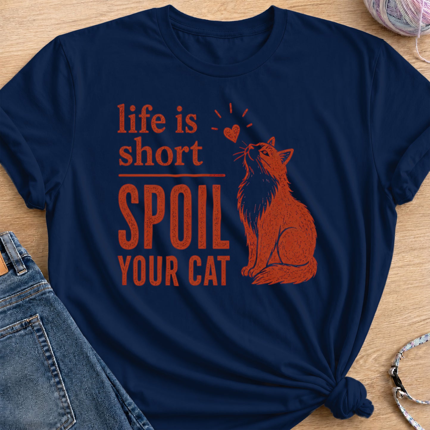 Life Is Short T-Shirt — Navy