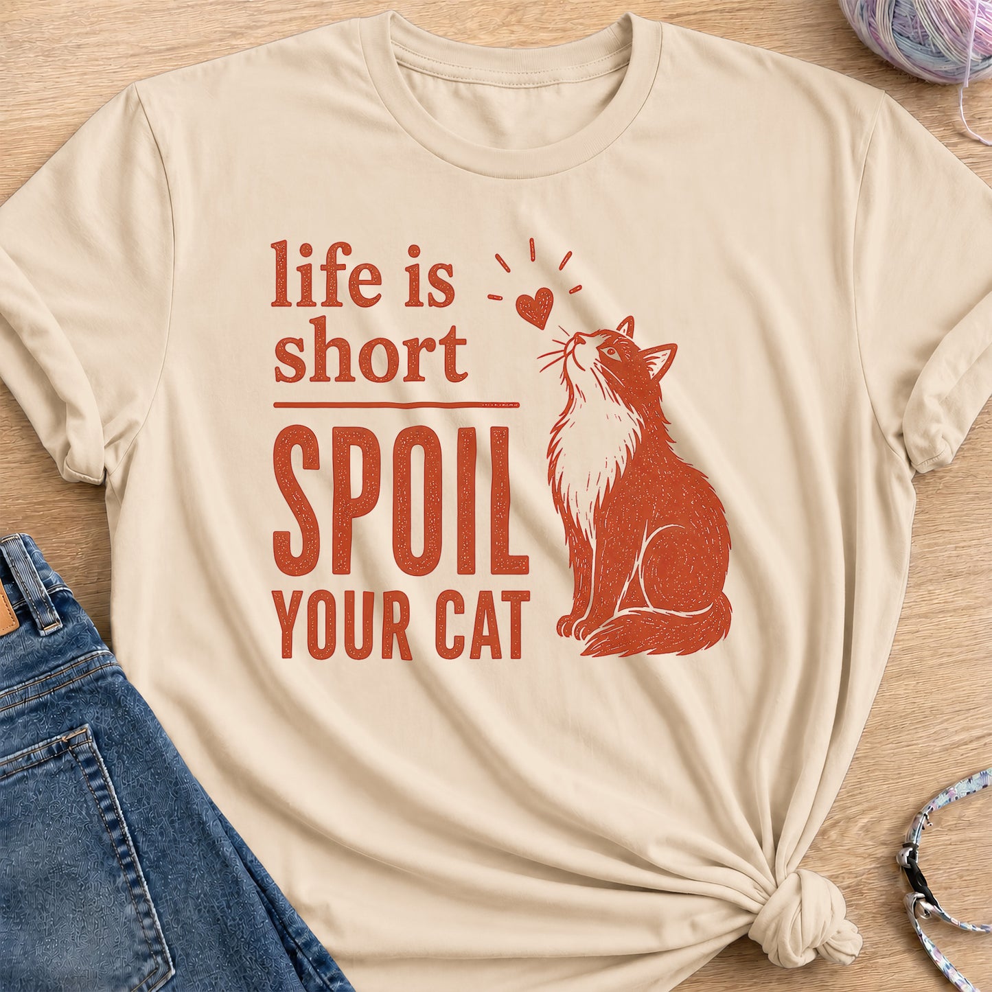 Life Is Short T-Shirt — Sand