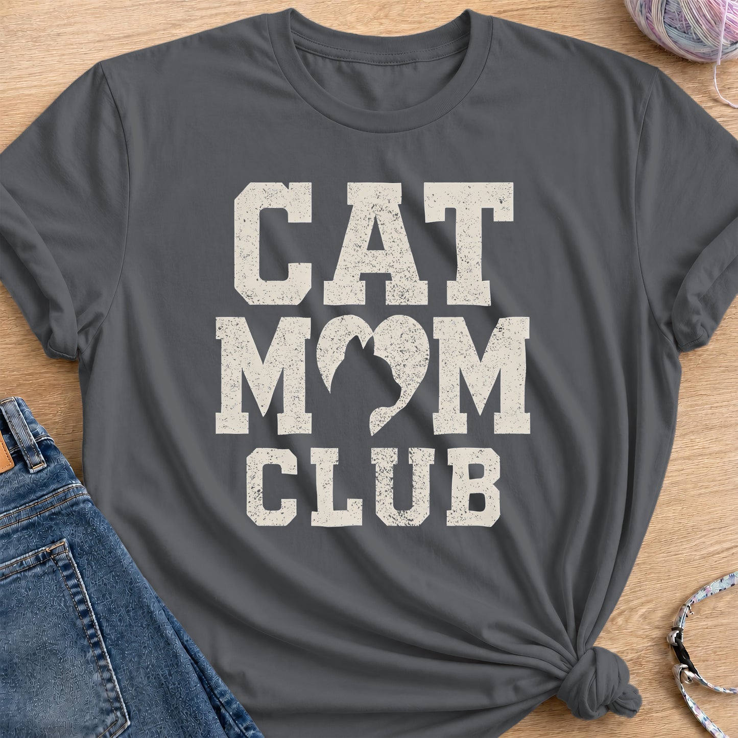 Mom Club T-Shirt — Charcoal