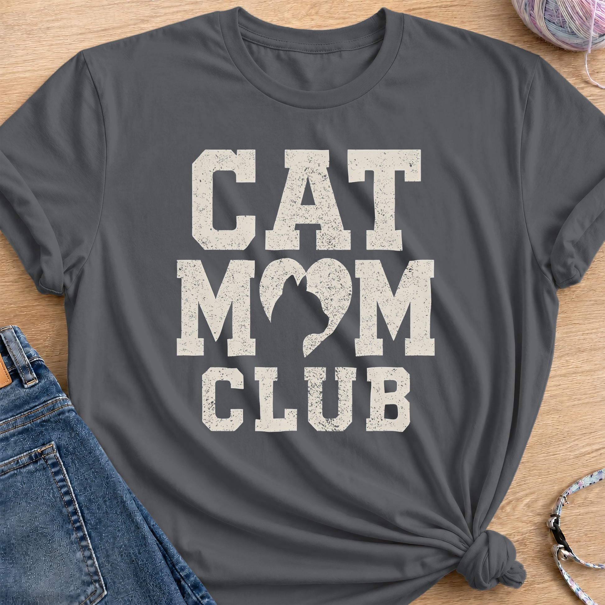 Mom Club T-Shirt — Charcoal