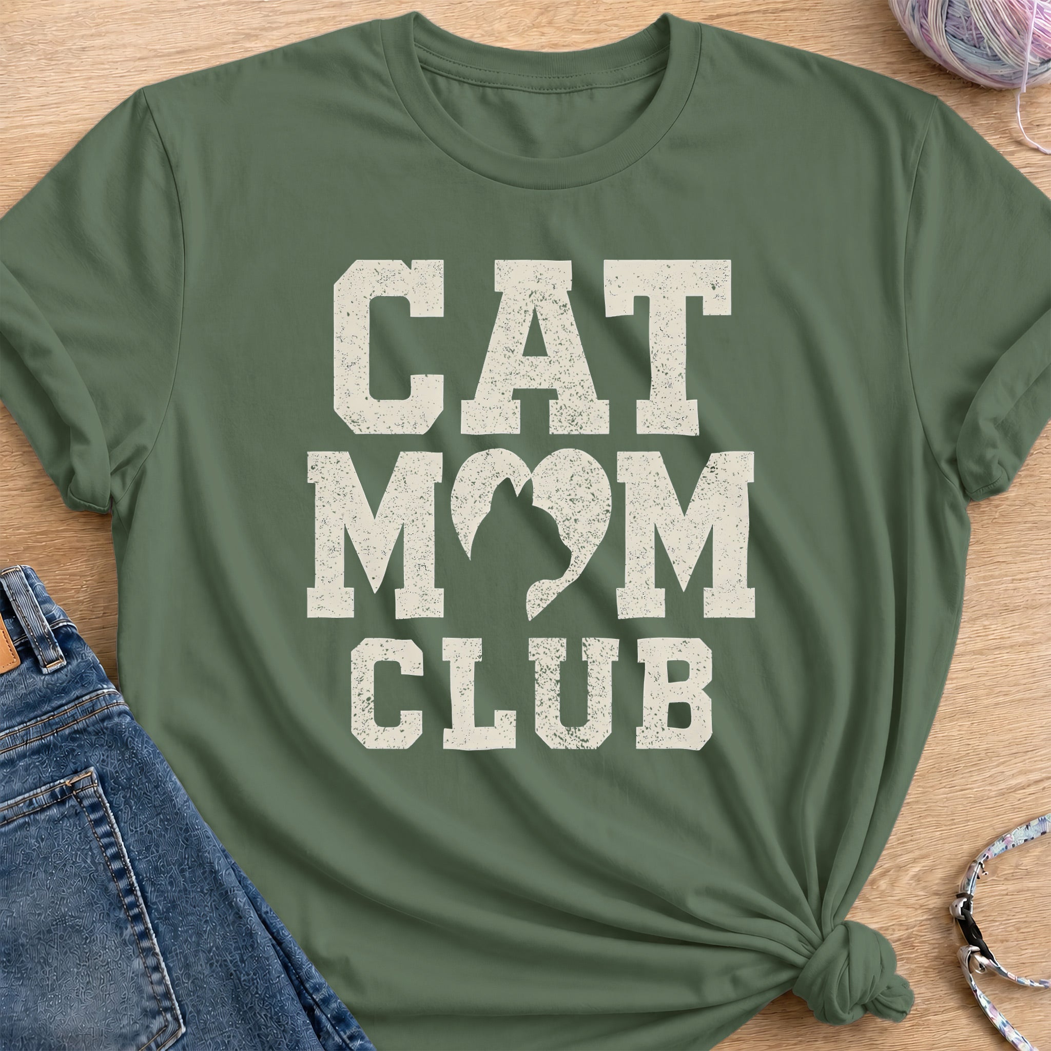 Mom Club T-Shirt — Military Green
