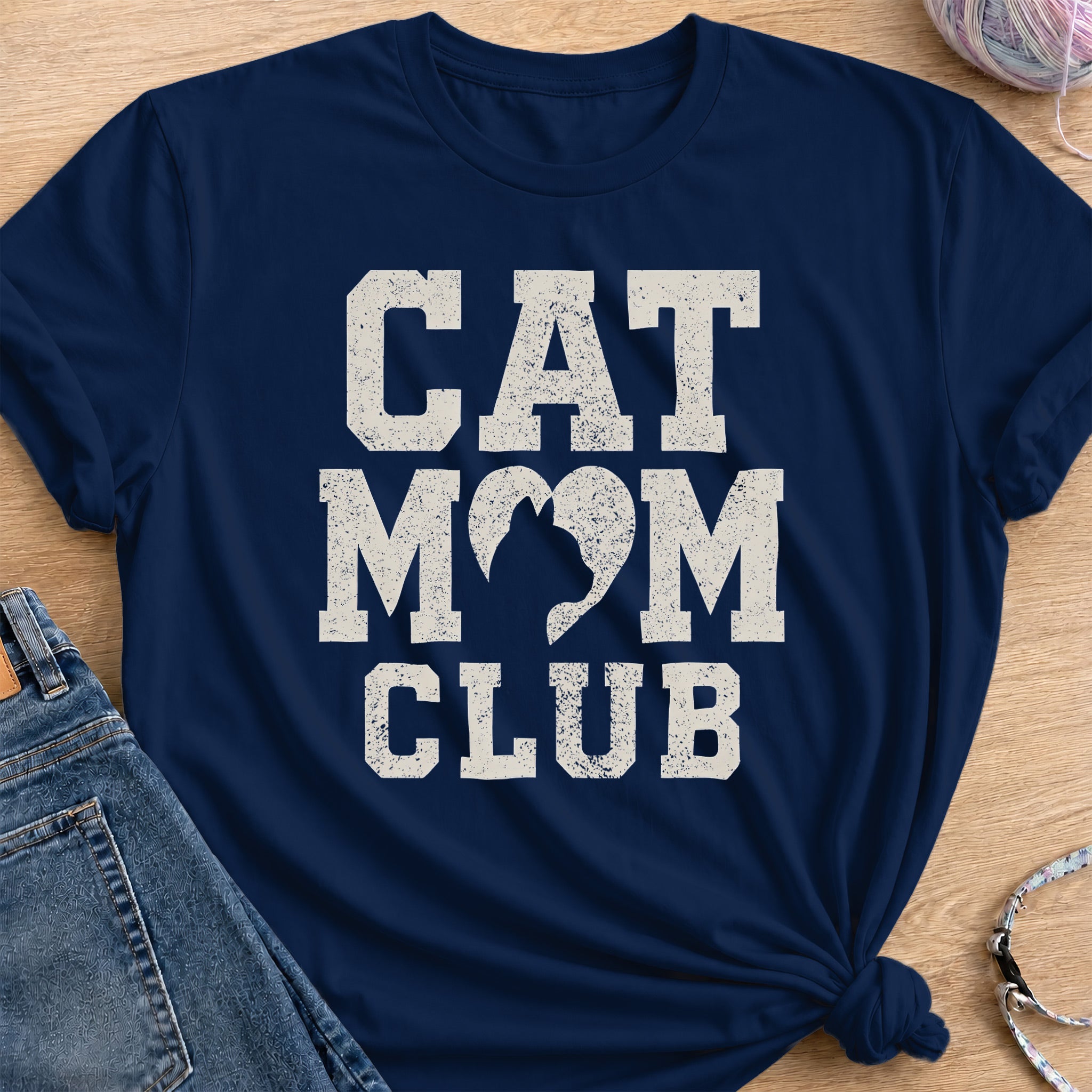 Mom Club T-Shirt — Navy