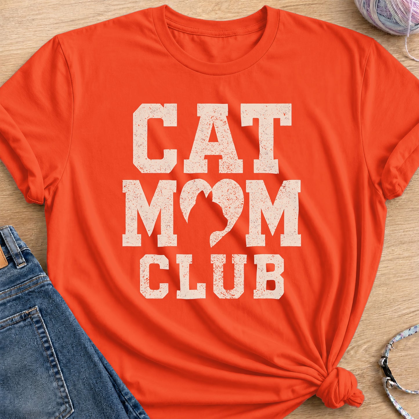 Mom Club T-Shirt — Orange